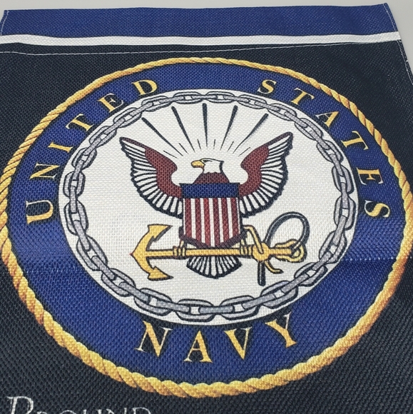 Navy Proudly Family Garden Flag - Picture 4 of 8